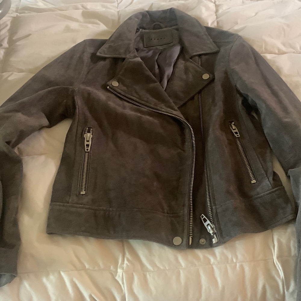 Beautiful grey suede jacket by BLANKNYC